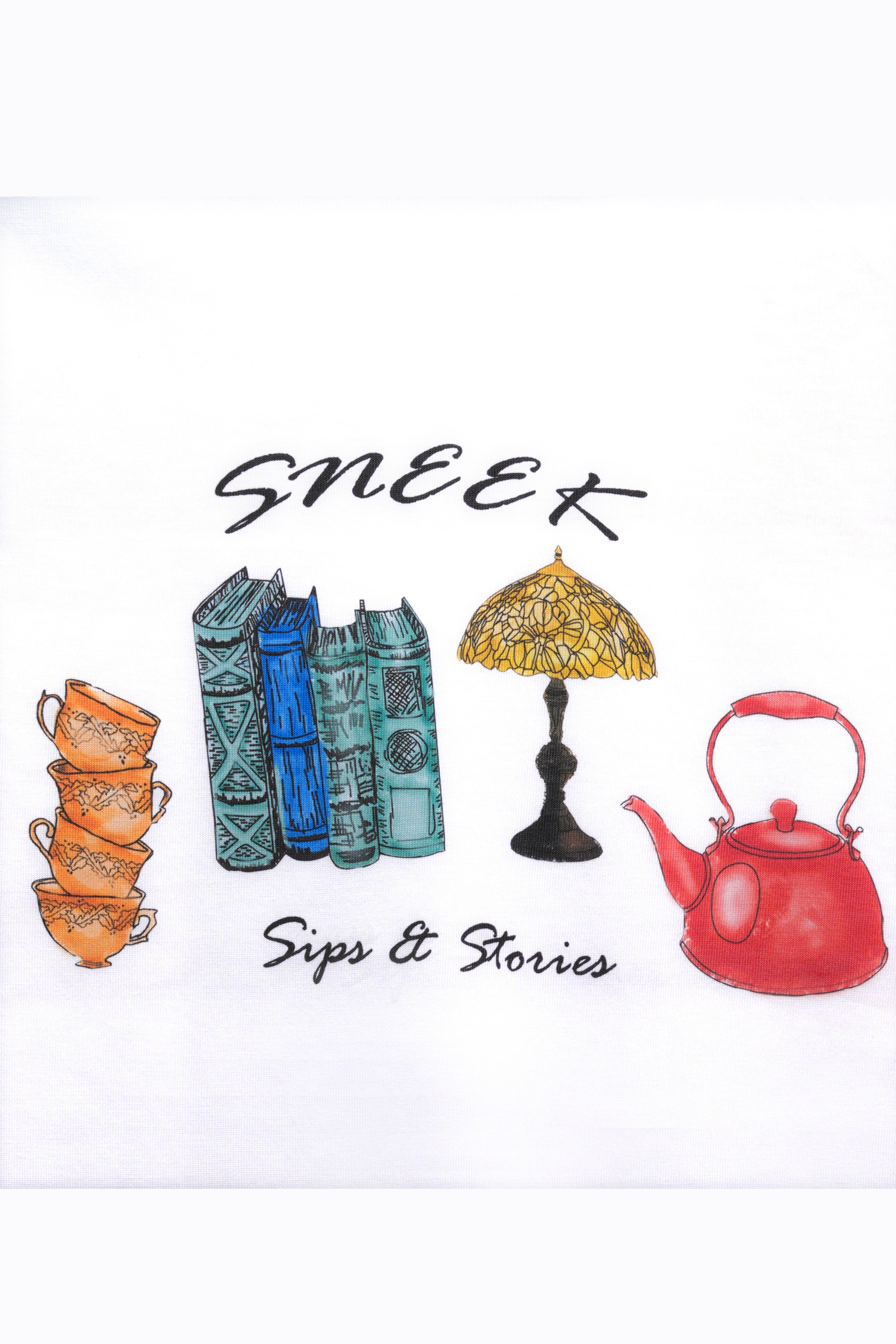 Sips & Stories Tee – White